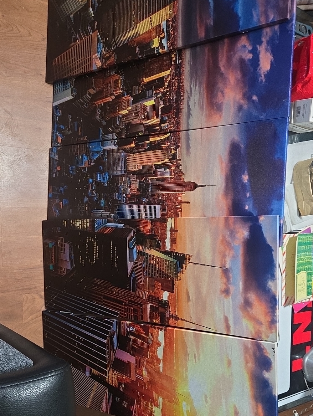 Sunset City Skyline Multi-Panel Wall Art